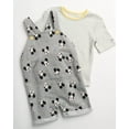 Disney Baby Boys’ Mickey Mouse Overall Romper Set 2 Piece Shortalls