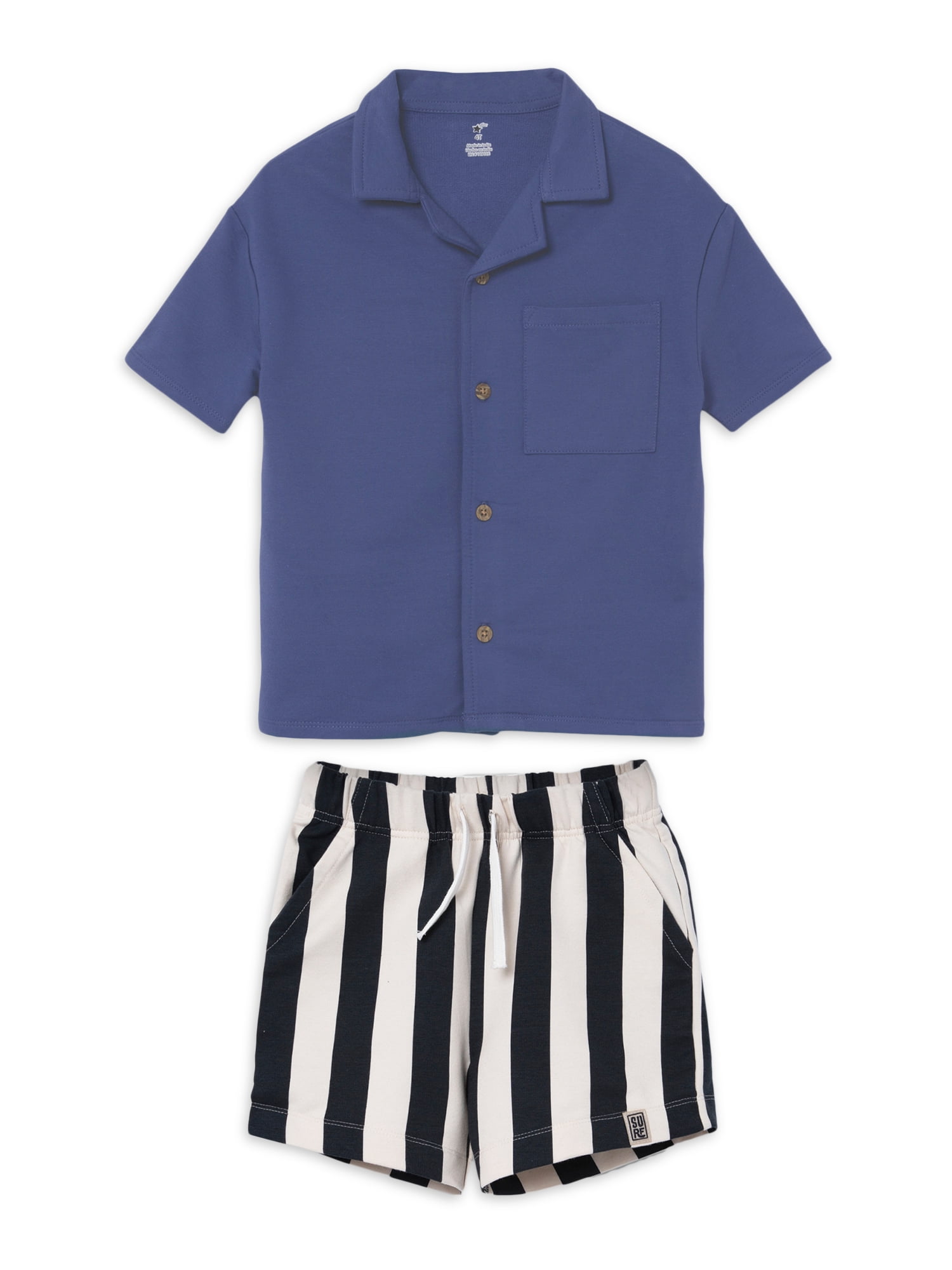 Little Star 100% Organic Cotton 4-Piece Boys Outfit Set