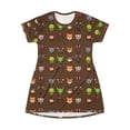 thumbnail image 2 of Dark Brown Cute Chinese Zodiacs T-Shirt Dress 3.0, 2 of 4