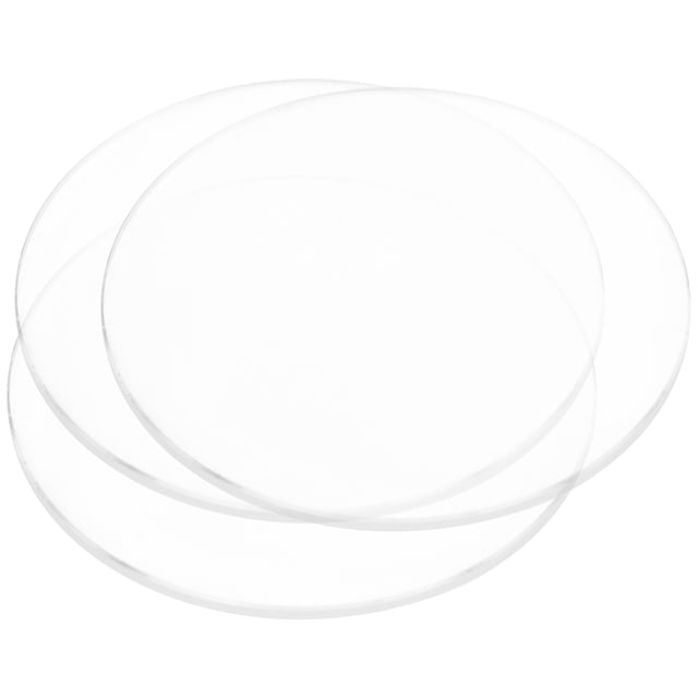 unbranded 3Ud Placas Redondas Acrílicas Transparentes Para Manualidades DIY Con Alta Transparencia Y Durabilidad