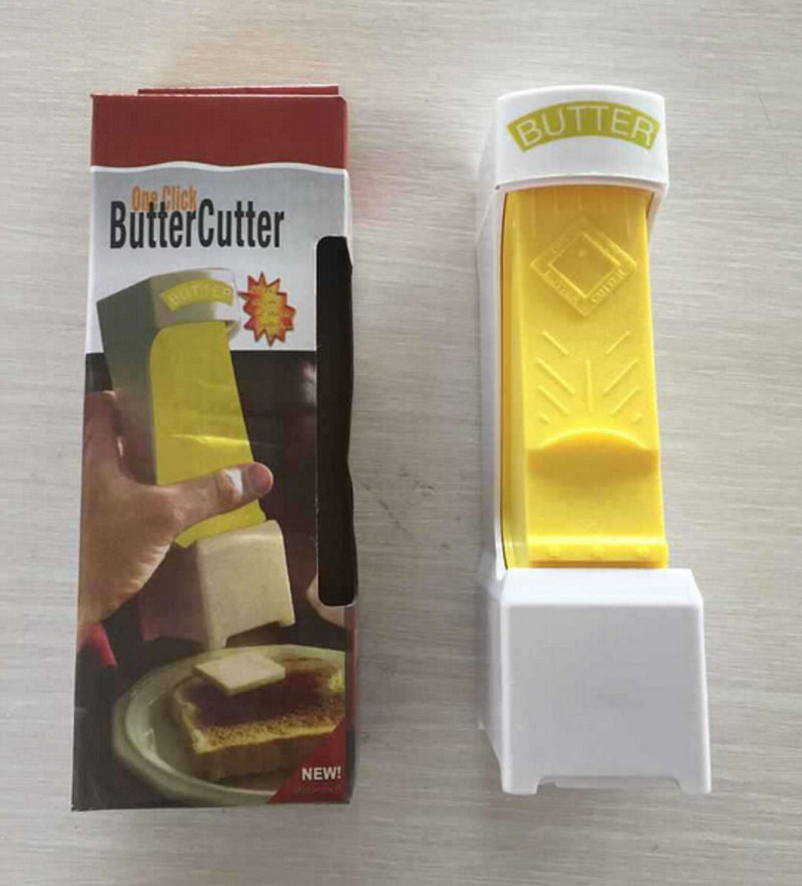 Butter Slicer Cutter Stainless Steel Pizza Cutter Hand One Click Stick  Kitchen Butter Slicer One-Button Dispenser Held Shredder