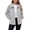 Gray, variant on Women's Warm Jacket Long Sleeve Full Zip Soft Warm Fleece Winter Jacket Fuzzy Jackets Warm Teddy Coat for Cold Weather