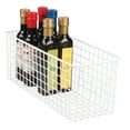 thumbnail image 2 of mDesign Metal Wire Food Storage Tapered Basket Organizer with Handles for Organizing Kitchen Cabinets, Pantry Shelf, Bathroom, Laundry Room, Closets, Garage - Concerto Collection - Matte White, 2 of 9