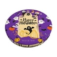 thumbnail image 2 of Round Bar Stool Seat Covers, Halloween Happy K Elastic Round Chair Cover Stool Seat Slipcover Bar Stool Cushions Round Pad for 12-14 inch, 2 of 7