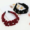 thumbnail image 5 of Unique Bargains 1 Pc Hairband Pleats Rhinestone Hair Accessories for Women Black, 5 of 5