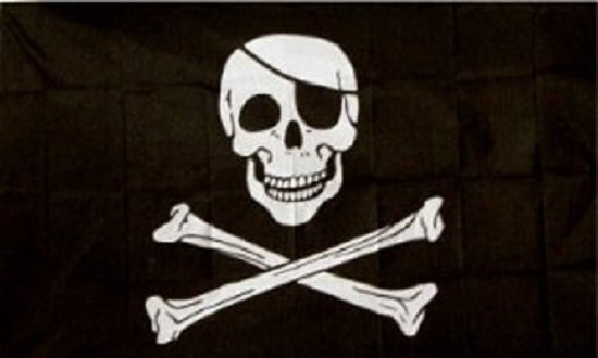 8' x 5' SKULL and CROSSBONES FLAG Extra Large Pirate Jolly Roger Pirate Party 