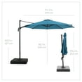 thumbnail image 4 of Mainstays 10’ Teal Octagon Outdoor Tilting Cantilever Offset Patio Umbrella with Weighted Base and 360 Degree Rotation, 4 of 8