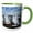 Green/White, variant on 3drose, Sailing Teams from 12 Countries Board a Fleet of J24 to Race at the Dennis Conner Yacht Contest, 11oz Two-tone Red Mug