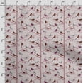 thumbnail image 3 of Soimoi Bird With Leaves Printed, Cotton Satin Spandex, Sewing Fabric by The Yard 54 Inch Wide, Decorative Fabric for Dresses and Home Accents, Pink Salmon, 3 of 5