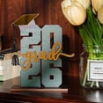 thumbnail image 4 of Orangide 2026 Graduation Decor Wooden Tabletop Ornament 3D Congratulations Sign for Graduate Class of 2026 Party Gift Desk Shelf Decorations Season Holiday, 4 of 7