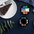 thumbnail image 6 of FMSHPON Independence Day American and Flag in Clover Set of 6 Round Coaster for Drinks, Absorbent Ceramic Stone Coasters Cup Mat with Cork Base for Home Kitchen Room Coffee Table Bar Decor, 6 of 6