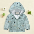 thumbnail image 2 of Zanarzt Rain Coat Toddler Boy Toddler Rain Jacket Kids Cartoon Windbreaker Coat Baby Zip Hooded Outerwear Fall Spring Raincoat Light Gray,7-8 Years, 2 of 9