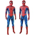 thumbnail image 5 of Superhero Onesie Zentai Suit, Adult Spider Manlike Cosplay Costume Jumpsuit, 3D Realistic Graphic Spandex Spider Suit Halloween Costume Attire for Adult Men Boy, Red, 170, 5 of 7
