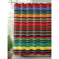 thumbnail image 2 of Boho Shower Curtain, Bohemian Colorful Stripes Retro Abstract Rainbow Waterproof Shower Curtain Set with 12 Hooks Lightweight Washable Fabric Shower Curtains for Bathroom 36x72 Inches, 2 of 6