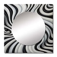 thumbnail image 2 of Designart "Dream Black and White Optical Art III" Abstract Square Mirror Wall Decor Transitional - Large Black Square Bathroom Mirror - Square Printed Wall Mirror Art, 2 of 5