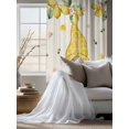 thumbnail image 4 of Sheer Curtains 72 Inches Long, Yellow Lemons Semi Sheer Curtains Light Filtering Window Treatment, Cute Gnomes Summer Fruits Flowers Vintage Privacy Voile Drapes for Living Room Bedroom 52x72 Inch, 4 of 7