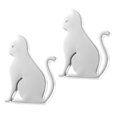 thumbnail image 3 of 2 emblemas de coche, insignia automotriz, pegatina de gato de metal 3D, pegatina para parachoques de coche, decoración, emblema de animal lindo para coches y camiones universales, 3 of 8