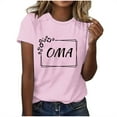 thumbnail image 1 of Fiudx Liquidación de Ahorros de Verano Camiseta de Manga Corta con Cuello Redondo y Estampado Retro para Mujer, 1 of 4