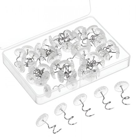 LAMIRO 50 Pcs Stainless Steel Spiral Nails Tacks Rivets Twist Pins for Carpet Decor