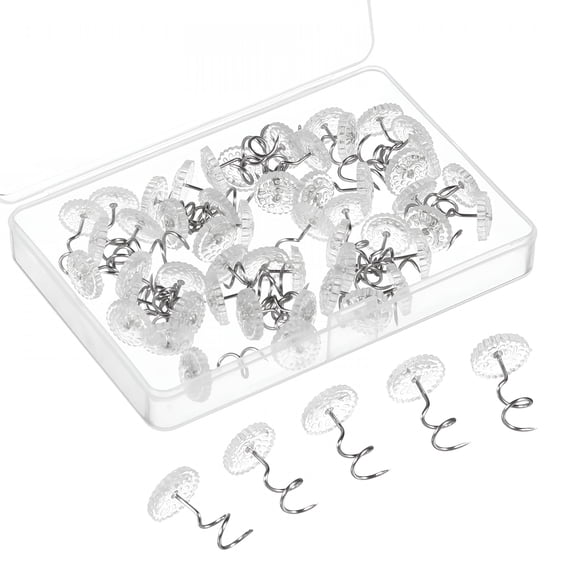 LAMIRO 50 Pcs Stainless Steel Spiral Nails Tacks Rivets Twist Pins for Carpet Decor