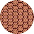 thumbnail image 1 of Ahgly Company Machine Washable Indoor Round Transitional Tomato Red Area Rugs, 6' Round, 1 of 7