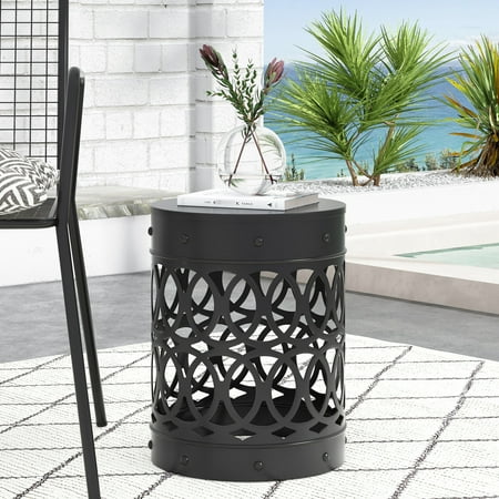 Outdoor Metal Side Table / No Assembly, Durable Powder-Coated Finish