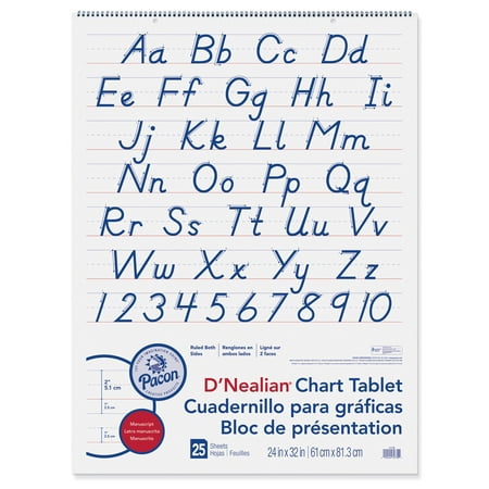Pacon® Chart Tablet, D’Nealian® Manuscript, 24