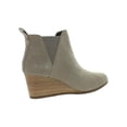 thumbnail image 2 of TOMS Womens Beige Goring Pull Tab Padded Slip Resistant Kelsey Round Toe Wedge Suede Booties 6, 2 of 2