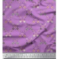 thumbnail image 1 of Soimoi Purple polyester Crepe Fabric Text & Arrow Tribal Print Fabric by the Yard 52 Inch Wide, 1 of 5