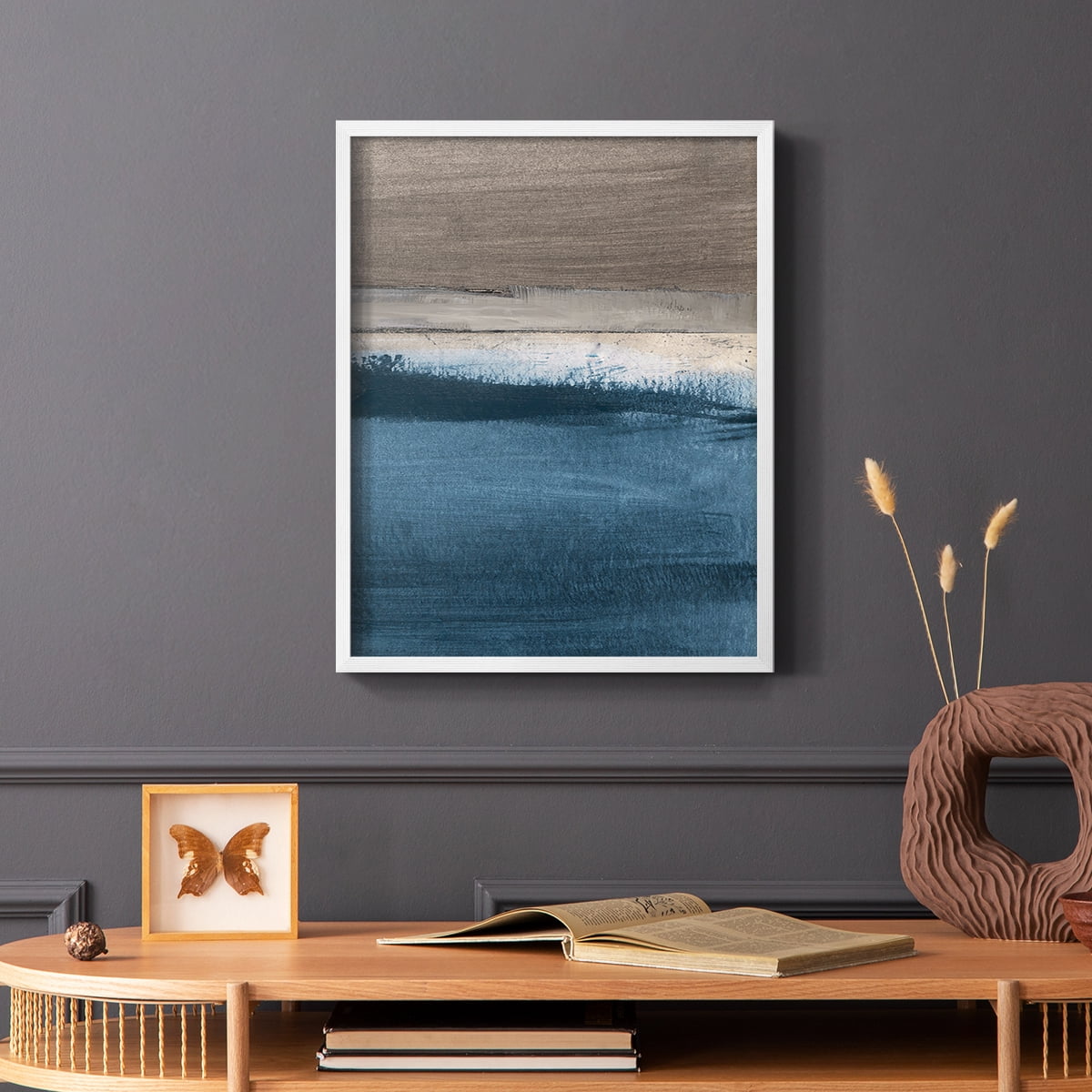 Midnight Sky II in White Solid Wood 8 x 10 Framed Print