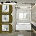thumbnail image 6 of Kingston Brass KVTAP603216R1 60-Inch Acrylic Rectangular 3-Wall Anti-Skid Alcove Tub Combo with Tub Door (Right Hand Drain) in White/Polished Chrome, 6 of 9
