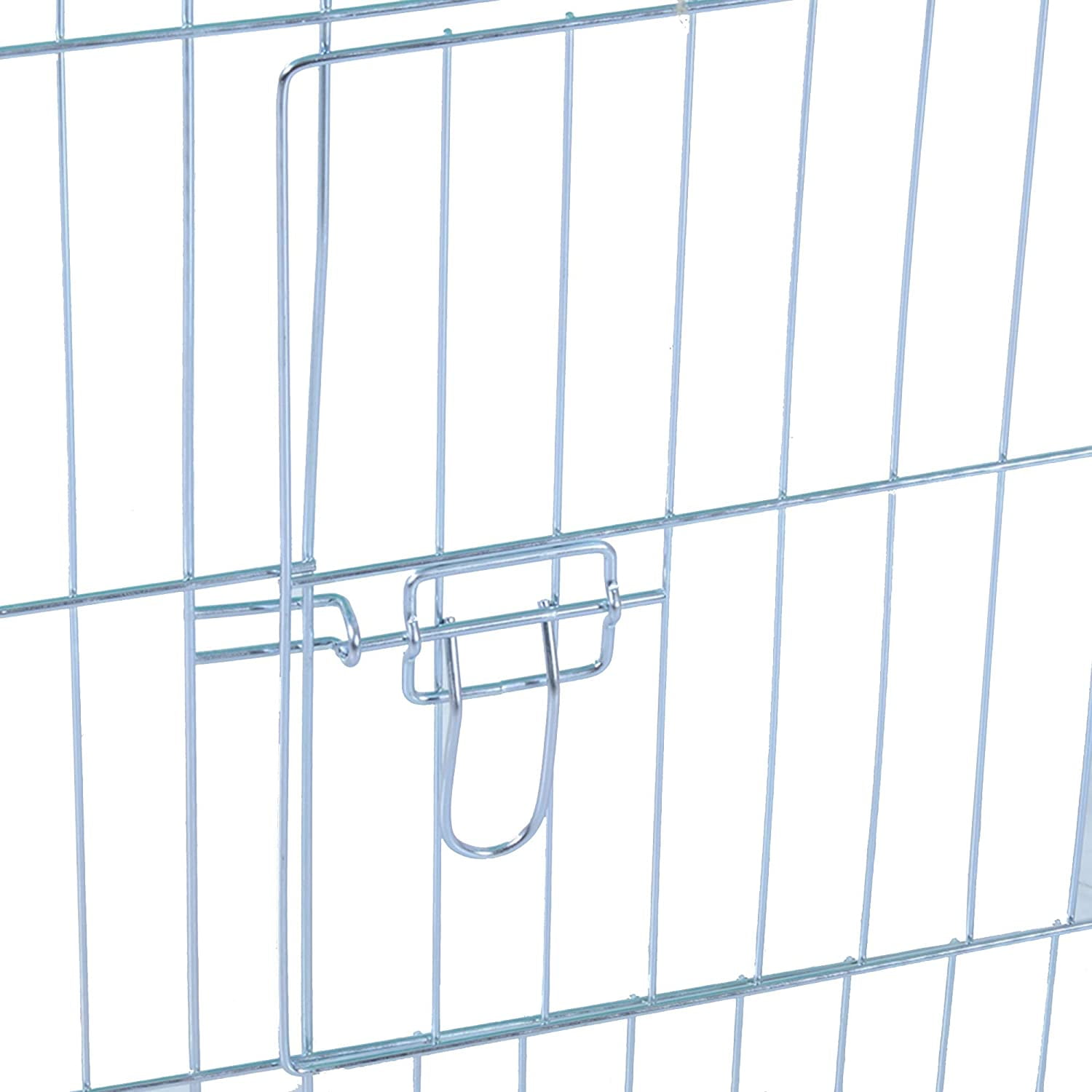 Mcage Large NO RUST Outdoor Stainless Galvanized Metal Outdoor Playpen Cage for Rabbit & Chicken with 4 Ground Stakes