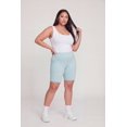 thumbnail image 2 of Women's Plus Size High Waisted Double Cell Phone Pocket Biker Shorts, 2 of 4