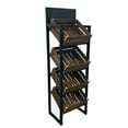 thumbnail image 6 of 64 in. 4-Tier Fruit Basket, Wine Basket, Stackable Metal Storage Stand, Utility Rack, Supermarket Convenience Snack Store Display, 6 of 12