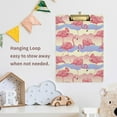 thumbnail image 6 of FMSHPON Flamingo Tropical Bird Pink Tie Dye Clipboard Hardboard Wood Nursing Clip Board and Pull for Standard A4 Letter 13x9 inches, 6 of 7