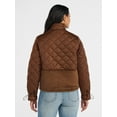 thumbnail image 4 of Time and Tru Women's and Women’s Plus Mixed Media Puffer Jacket, Sizes XS-2X, 4 of 6