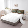 thumbnail image 3 of Erosebridal Bohemian Aztec Bedding Sets Twin Size,Hippie Tribal Comforter Sets with Sheets,Lightweight Reversible Bed in a Bag Twin size,Boho Decoration,7pcs, 3 of 6