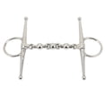 thumbnail image 2 of Horse Bit, 135mm Professional Stainless Steel Horse Mouth Bit D Ring Portable Horse Mouth Riding Full Cheek Snaffle Bit With Ball Chain For Prevent Horses From Biting, 2 of 8