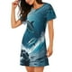 thumbnail image 2 of Fotbe Ice Blue Ocean Cute Dolphin A Bata de Dormir para Mujer con Estampado, Camisón de Algodón de Manga Corta, Ropa de Dormir Casual, 2 of 6