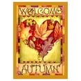 thumbnail image 1 of Toland Home Garden Autumn Welcome 28 x 40 Inch Decorative Colorful Fall Leaf Heart House Flag, 1 of 1