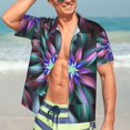 thumbnail image 5 of Yiaed Colored Abstract Print Hawaiian Shirt for Men Short Sleeve Button Down Shirts Beach Shirts for Men-X-Large, 5 of 5