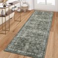 thumbnail image 1 of Hasoo 2' x 6' Green Runner for Hallway Soft Floral Area Rug Non Slip Stain Resistant Carpet, 1 of 7