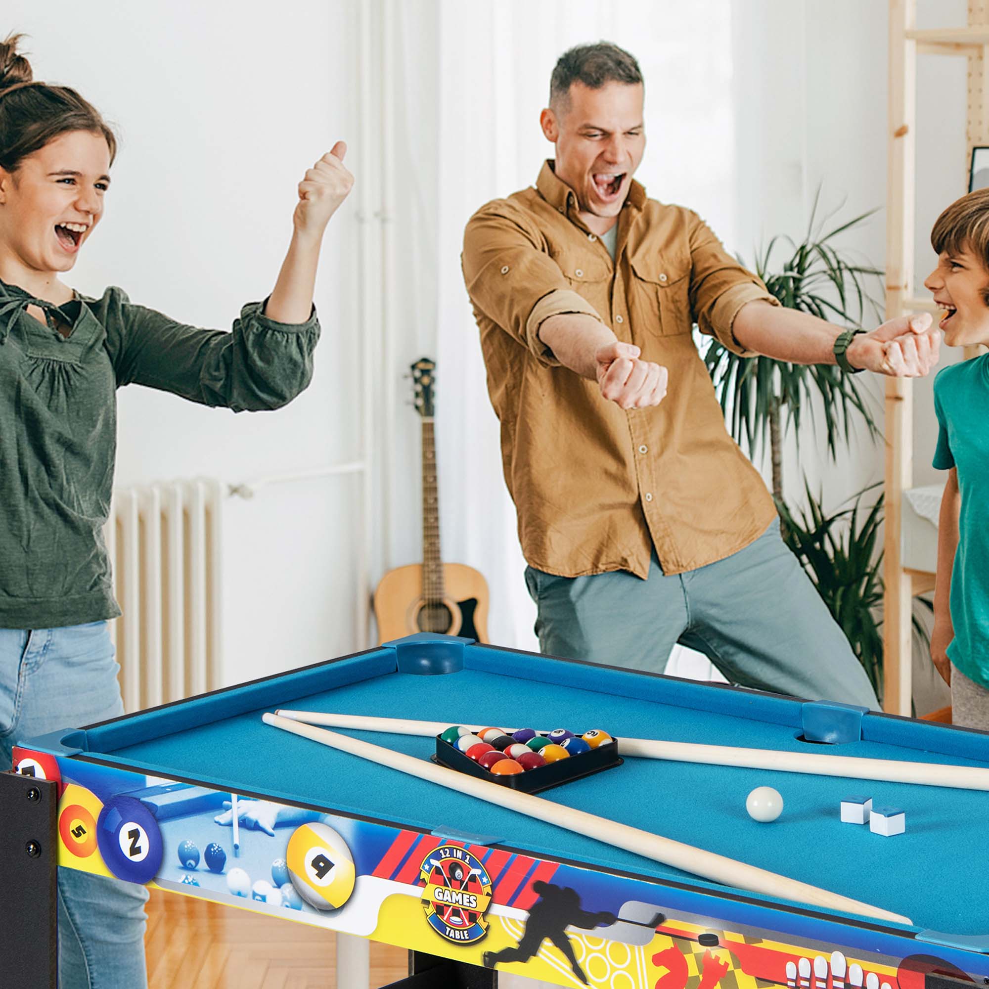 Costway 12-in-1 Combo Game Table Set for Skill & Action Games Gray, 45 lb