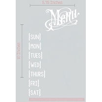 Kitchen Décor Menu Planner for Whiteboard Chalkboard Wall Decals 5.75x10-Inch Wht