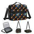 thumbnail image 5 of Basketball and Meteor Teal Pattern Bento School Insulated Lunch Bag Box with Shoulder Strap and Bottle Holder, 11" X 9.5" X 3.5", 5 of 5