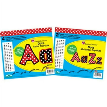 Barker Creek Letter Pop-Out Set - 2" & 4" Dots - 931 Characters