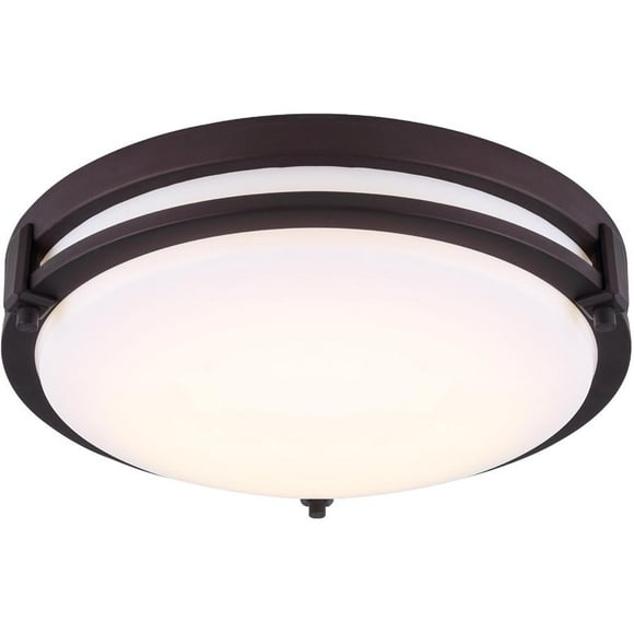 Gilda LED Flush Mount Light Fixture - Oil Rubbed Bronze, 19W, 13"
