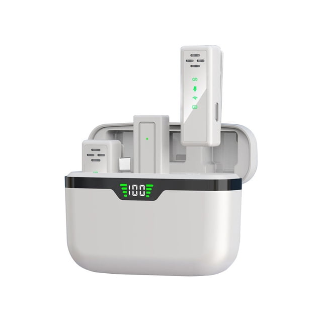 Tignapoo J80 Microphone Lavalier Sans Fil avec Étui de Chargement, Micro à Réduction de Bruit pour Diffusion en Continu en Direct Mobile et Enregistrement Extérieur, Plug-and-Play, Transmission 2.4G, Portée de 60m, Batterie de 8H, Type-C
