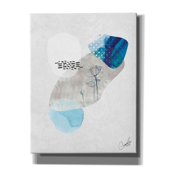 Epic Graffiti 'Indigo Blossom No. 2' by Louis Duncan-He, Giclee Canvas Wall Art, 26"x34"