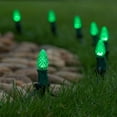 thumbnail image 2 of Wintergreen Lighting C7 Green OptiCore Faceted LED Pathway Light Kit, 100 Lights, 12" Spacing, Green Wire, 100 ft, 2 of 8